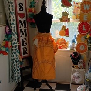 1️⃣4️⃣1️⃣🆕Ulla Johnson Vibrant Orange Midi Skirt